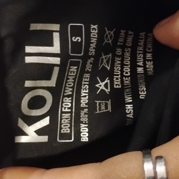 *SOLD*🌸Kolili Black Animal Print Bike Shorts Small - Picture 7 of 7